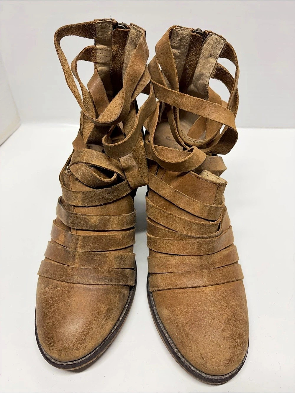 Free People hybrid Heeled 
Bootie Brown Leather women’s 8